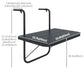Outdoor Hanging Table, Adjustable Balcony Railing Table, Aluminum Mounting Wall Desk Rack, Foldable Outdoor Flower Stand Serving Table Rectangle, Black