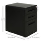 Lockable File Cabinet, Steel Filing Cabinet on Wheels for Legal, A4, Letter Size, Home Office