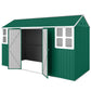 Metal Garden Storage Shed, Outdoor Tool Storage House with Lockable Door, Vents, Sloped Roof, Light Grey