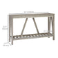 Farmhouse Entryway Table, Rustic Console Table with Storage Shelf for Living Room and Hallway, Distressed Grey