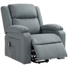 PU Leather Power Lift Recliner with Remote - Grey