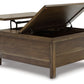 Moriville - Grayish Brown - Lift Top Cocktail Table