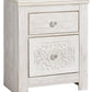 Paxberry - Whitewash - Two Drawer Night Stand