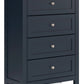 Landocken - Brown / Blue - Four Drawer Chest