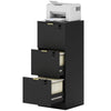 3-Drawer Lockable Filing Cabinet - Black