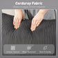 Convertible Sofa Bed, Corduroy U-Shaped Sleeper Sofa Couch with Storage Chaise, Pillows, Spring, Futon Couch, Grey