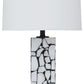 Macaria - White / Black - Marble Table Lamp