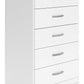 Flannia - White - Five Drawer Chest - 46" Height