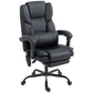 Reclining Massage Office Chair with Footrest - Black
