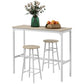 3-Piece Counter Height Bar Table and Chairs, Dining Table and Chairs Set for 2, Pub Table and Chairs