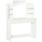 Vanity Table, Makeup Vanity with Open Shelves and Drawer, Dressing Table for Bedroom, White