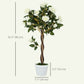3FT Artificial Plant White Rose Floral Set of 2 in Pot, Fake Plant for Home Indoor Decor