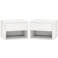 Floating Nightstand Set of 2, Wall Mounted Bedside Table with Drawer for Bedroom, White