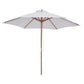 ⌀9' x 8' H Patio Umbrella, Market Umbrella with Hardwood Frame and Wind Vent, Outdoor Beach Parasol, White