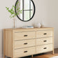 Cabinella - Tan - Six Drawer Dresser