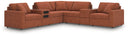 7 Pc. Sectional With Audio And Storage Consoles