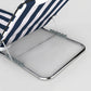 2 Pieces Beach Lounge Chair, Outdoor Folding Chaise Lounge Set w/ Pillow for Sunbath, Snap, Beige