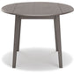 Shullden - Gray - Round Drm Drop Leaf Table