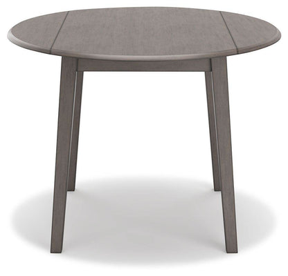 Shullden - Gray - Round Drm Drop Leaf Table - Forward Furniture