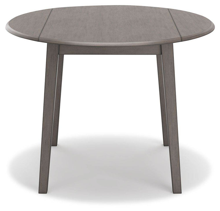 Shullden - Gray - Round Drm Drop Leaf Table - Forward Furniture