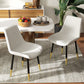 PU Leather Dining Chairs Set of 2 - Cream