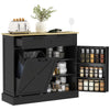 10-Gallon Tilt-Out Trash Cabinet with 2 Drawers - Black