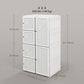 Portable Wardrobe, Foldable Clothes Storage Organzier with 8 Compartments, Magnet Doors, White