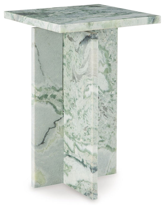 Deaconwell - White / Green - Accent Table