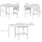 Solid Wood Kitchen Table, Farmhouse Drop Leaf Tables for Small Spaces, Folding Dining Table, for Up to 4 People, White