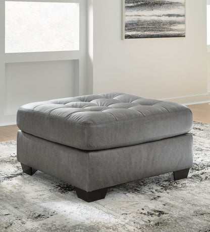 Clairette Court - Alloy - Oversized Accent Ottoman - Forward Furniture
