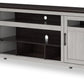 Darborn - Gray / Brown - XL TV Stand W/Fireplace Option