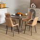 Dining Table for 4 People - Modern Kitchen Table with Wood-Effect Top, 27.6" x 27.6", Dark Brown