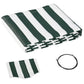 11' x 10' Retractable Awning Fabric Replacement Outdoor Sunshade Canopy Awning Cover, UV Protection, Green and White