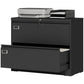 Lateral Filing Cabinet with 2 Lockable Drawers - Black