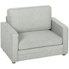 Velvet-Feel Accent Chair with Spring Cushion - Grey