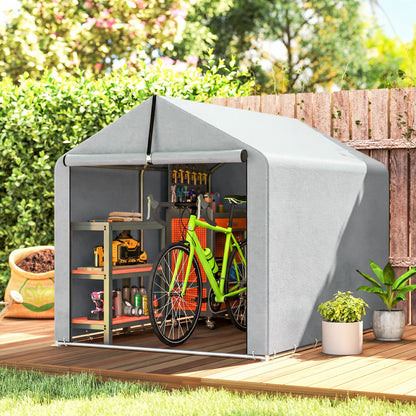 7' x 5' Waterproof Bike Tent with Roll-Up Zipper Door
