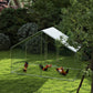 Metal Chicken Coop, 9.8 x 11.2 FT Walk-in Chicken Run with Cover, Lockable Door, Outdoor Poultry Cage for 10-15 Chickens