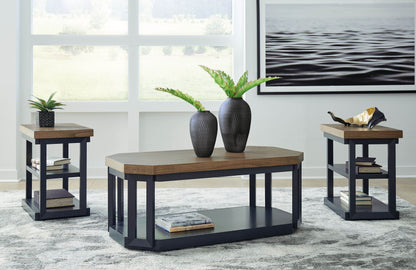 Landocken - Brown / Blue - Occasional Table Set (Set of 3) - Forward Furniture