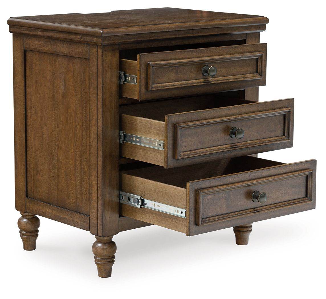 Sturlayne - Brown - Three Drawer Night Stand - Forward Furniture