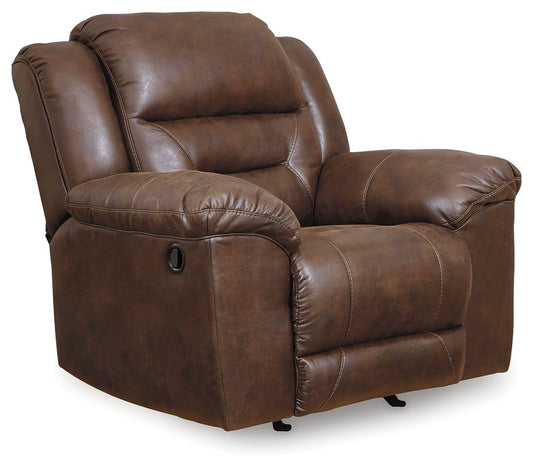Stoneland - Rocker Recliner - Faux Leather - Chocolate