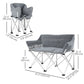 Double Camping Chair, Oversized Camping Loveseat for Adults, Heavy Duty Folding Camp Chair, Support 529 lbs