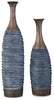 Blayze - Vase Set (Set of 2) - Antique Gray / Brown