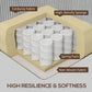 Three Seater Sofa, Fabric 3 Seater Couch with Spring Cushion and Cup Holders for Living Room, Bedroom, Light Grey