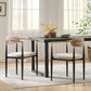 Set of 2 Modern Dining Chairs with Iron Frame and Gold Accent, Dining Seats for Ultimate Comfort and Style, 23" L x 22" W x 31.5" H, Beige