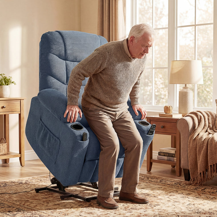 Power Lift Recliner with Massage and Cup Holders