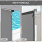 Patio Door Blinds, Outdoor Roller Shades, Cordless Roll Up Shade for Porch Gazebo, Light Grey