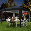 10' x 10' Black Pop-Up Canopy Tent with Light & Remote