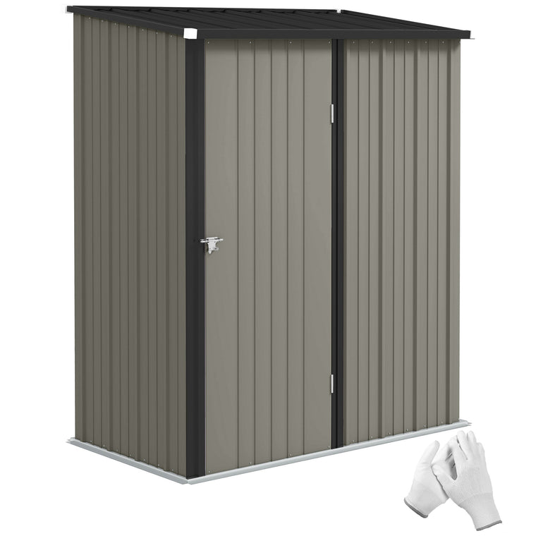 5' x 3' Steel Garden Shed with Lockable Door