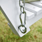 3 Seater Patio Swing Chair Wood Porch Swing with Foldable Table, Cup Holders, Steel Chains for Garden, Yard, Natural
