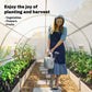 Walk-in Tunnel Greenhouse, Plant Hot House w/ Support Rods, Roll-up Mesh Door, Mesh Windows, 13'x9.8'x6.6', White